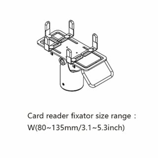 PTA320, Halterung f&uuml;r EC Terminal, L&auml;nge 320mm, schwarz