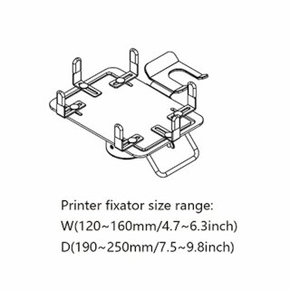 PA220, Halterung f&uuml;r Drucker, L&auml;nge 220mm, schwarz