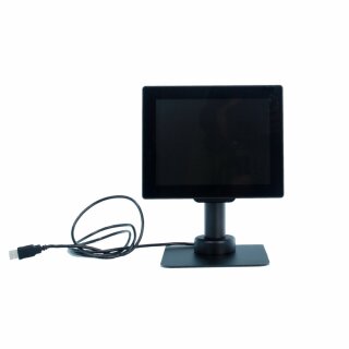 JD080UG, 8&quot; Rahmenloser LCD Monitor, USB, ohne Touch, mit Standfu&szlig;, VESA 75x75, schwarz