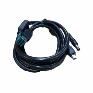 Powered USB Y-Kabel (12 V) &gt; mini USB und DC Stecker (5,5 x 2,1 mm), 3 m